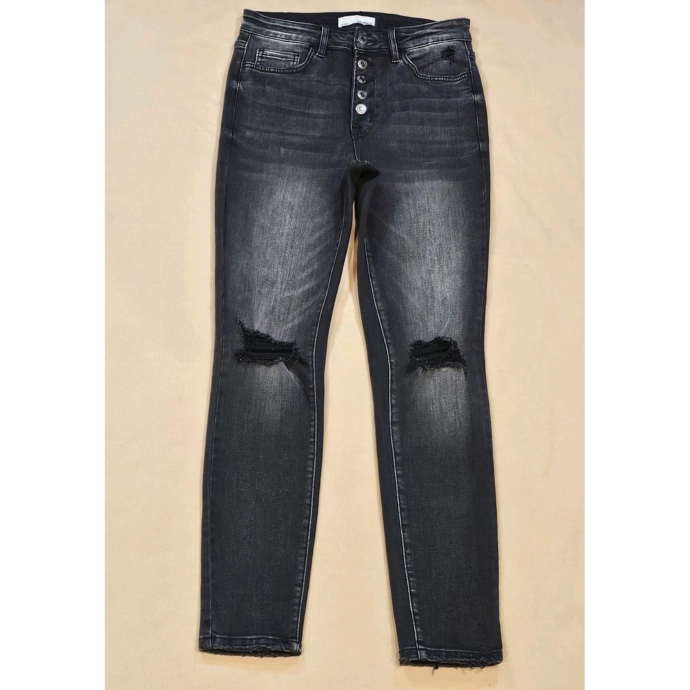 Vervet York High-rise Womens Size 28 Distressed Button-fly‎ Denim Jeans